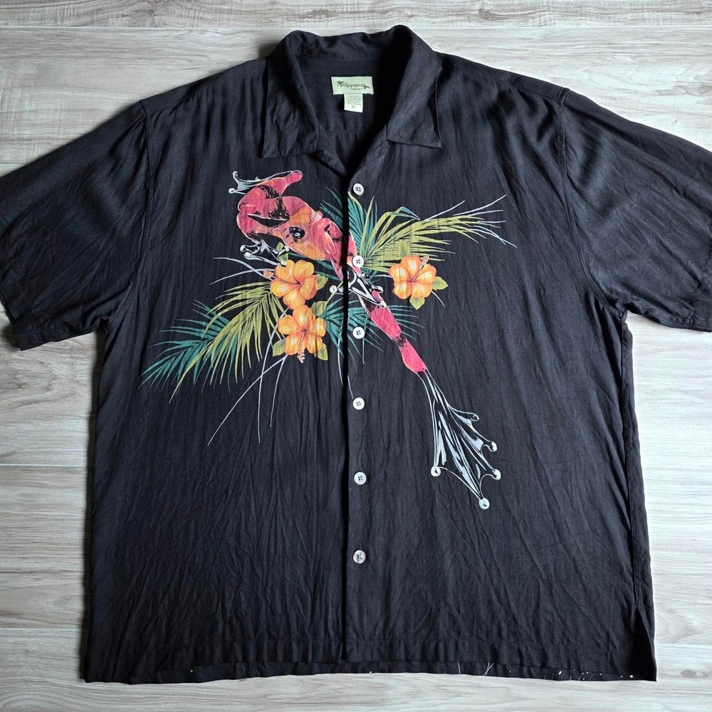 Frogman Silk Tropical Button Down Shirt